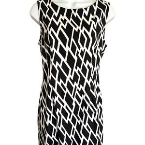 Connected Apparel | Petite | Boat Neck Print Dress